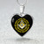 Freemasonry Necklace Heart Mason Compass