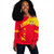 Benin Off Shoulder Sweatshirt Sport Style
