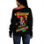 Black History Off Shoulder Sweatshirt Malcolm X Say By Any Means Necessary Ver.1