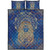 Egypt Quilt Bed Set Egyptian Pharaoh Pattern In Blue
