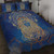 Egypt Quilt Bed Set Egyptian Pharaoh Pattern In Blue