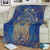 Egypt Blanket Egyptian Pharaoh Pattern In Blue