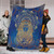 Egypt Blanket Egyptian Pharaoh Pattern In Blue