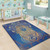 Egypt Area Rug Egyptian Pharaoh Pattern In Blue