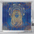 Egypt Shower Curtain Egyptian Pharaoh Pattern In Blue