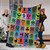 Adinkra Blanket Multi Color Adinkra Symbols