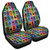 Adinkra Car Seat Cover Multi Color Adinkra Symbols