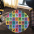 Adinkra Round Rug Multi Color Adinkra Symbols