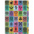 Adinkra Area Rug Multi Color Adinkra Symbols