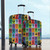 Adinkra Luggage Cover Multi Color Adinkra Symbols