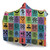 Adinkra Hooded Blanket Multi Color Adinkra Symbols