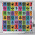 Adinkra Shower Curtain Multi Color Adinkra Symbols