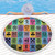 Adinkra Beach Blanket Multi Color Adinkra Symbols