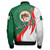 Algeria Zipper Bomber Jacket - Custom Algeria Coat Of Arms Fire Style Zipper Bomber Jacket