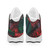 African Woman High Top Basketball Shoes J 13 - Black Queen Dashiki Patterns High Top Sneakers J 13