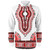Dashiki Long Sleeve Shirt dashiki white and red
