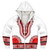 Dashiki Sherpa Hoodie Dashiki White And Red