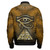 Egyptian Zipper Bomber Jacket - Custom Egypty Horus Eye With Egyptian Pattern