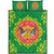 Democratic Republic of Sao Tome and Principe Quilt Bed Set Floral Frame