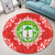 Equatorial Guinea Round Rug Floral Frame