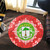 Equatorial Guinea Round Rug Floral Frame