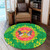 Democratic Republic of Sao Tome and Principe Round Rug Floral Frame