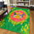 Democratic Republic of Sao Tome and Principe Area Rug Floral Frame