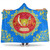 Democratic Republic Of The Congo Hooded Blanket Floral Frame