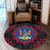 Namibia Round Rug Floral Frame