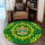 Zimbabwe Round Rug Floral Frame