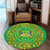 Democratic Republic of Sao Tome and Principe Round Rug Royal Floral Frame