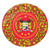 Benin Round Rug Royal Floral Frame