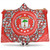 Equatorial Guinea Hooded Blanket Royal Floral Frame