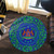 Lesotho Round Rug Royal Floral Frame