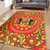 Republic of the Congo Area Rug Royal Floral Frame