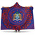 The Gambia Hooded Blanket Royal Floral Frame