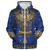 Egyptian Sherpa Hoodie Hieroglyphic Ankh
