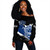 Zeta Phi Beta Off Shoulder Sweatshirt Note Style