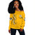 Sigma Gamma Rho Off Shoulder Sweatshirt Pearls Yellow