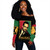 Black History Off Shoulder Sweatshirt Malcolm X Retro