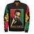 Black History Zipper Bomber Jacket Malcolm X Retro
