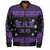 Kappa Lambda Chi Zipper Bomber Jacket Christmas Symbols Design