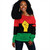 Pan-African Off Shoulder Sweatshirt Power flag Premium