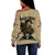 Black History Off Shoulder Sweatshirt Fred Hampton Revolutionary