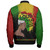 Black History Zipper Bomber Jacket Dreadlock Map