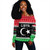Libya Off Shoulder Sweatshirt Christmas Coat of Arms