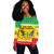 Democratic Republic of Sao Tome and Principe Off Shoulder Sweatshirt Christmas Coat of Arms