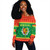 Senegal Off Shoulder Sweatshirt Christmas Coat of Arms
