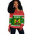 Kenya Off Shoulder Sweatshirt Christmas Coat of Arms