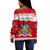 The Gambia Off Shoulder Sweatshirt Christmas Style Pattern